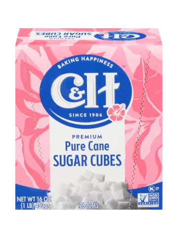 c&h premium pure cane sugar cubes 1lb box