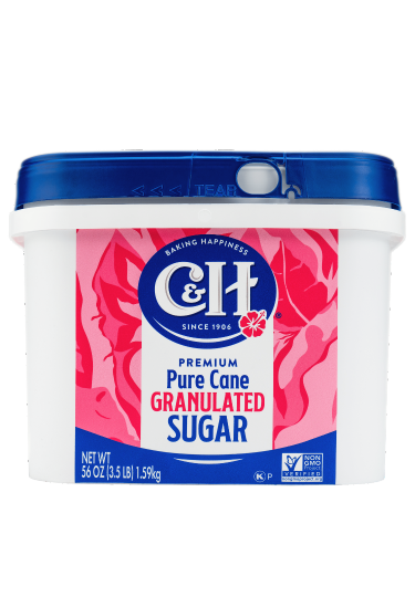 c&h premium pure cane granulated sugar easy baking tub