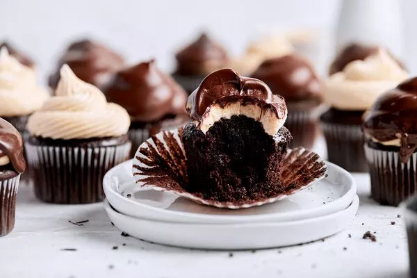 Chocolate Caramel Hi-Hat Cupcakes